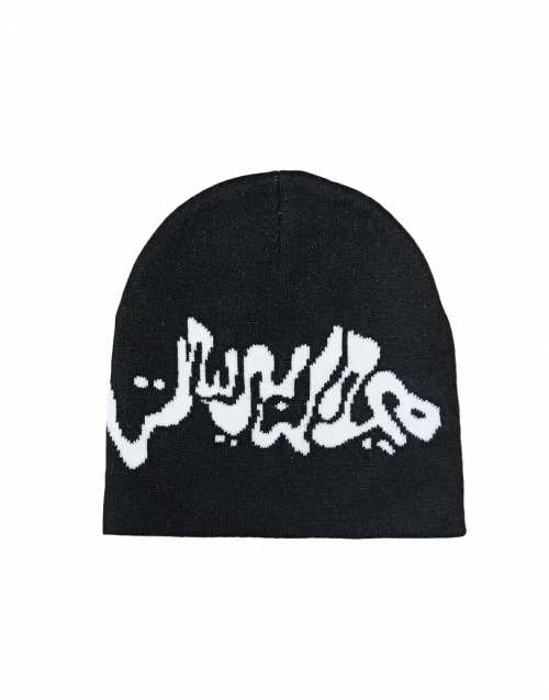 bubble-font-beanie-black